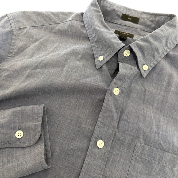 J.Crew Other - J.Crew Mens Slim Fit Button Down Shirt Blue White‎ Stripe Medium Long Sleeve